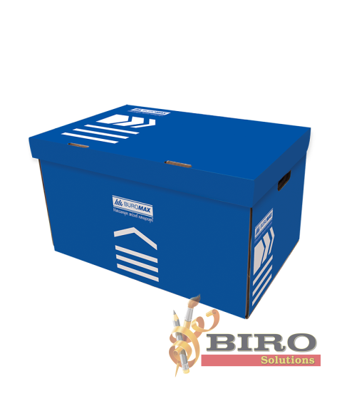 Container pentru arhivare, albastru, JOBMAX, 560x380x265 mm